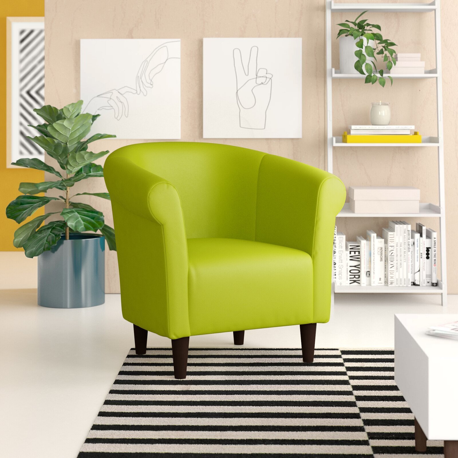 Understated Lime Green Chair