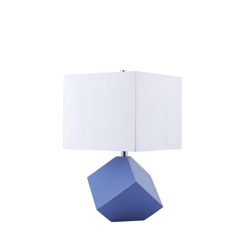 Unique Cube Shaped Navy Blue Lamps