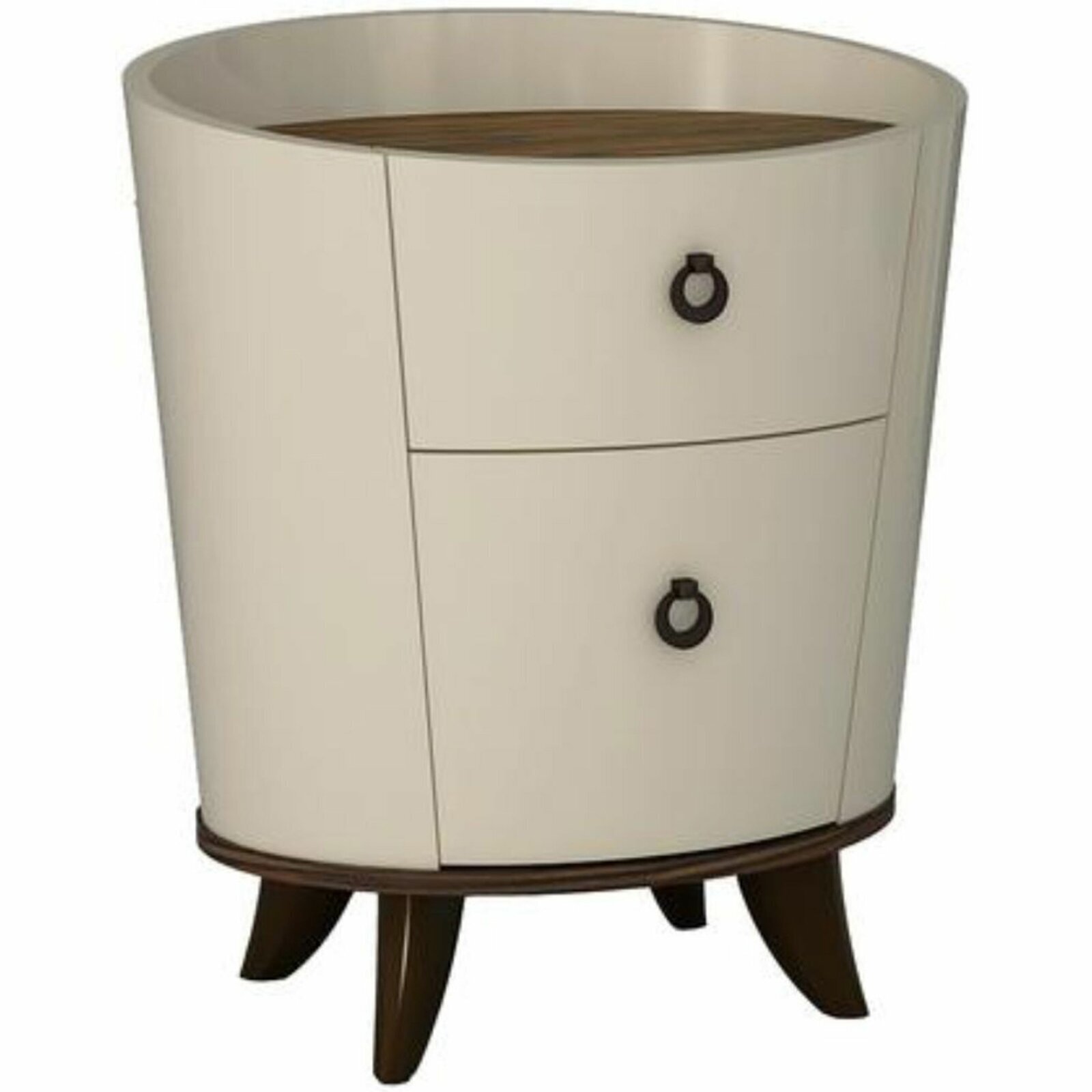 Unique Flare Topped Round Nightstand