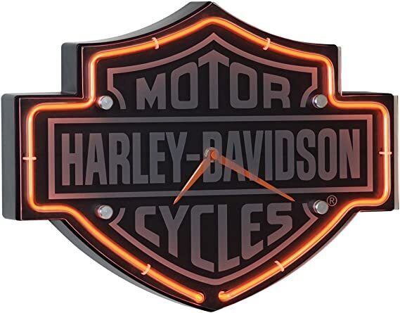 Unique Harley Davidson Neon Clock
