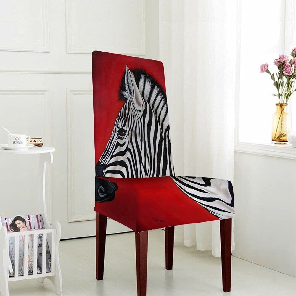 Unique Red Chair With Zebra Design