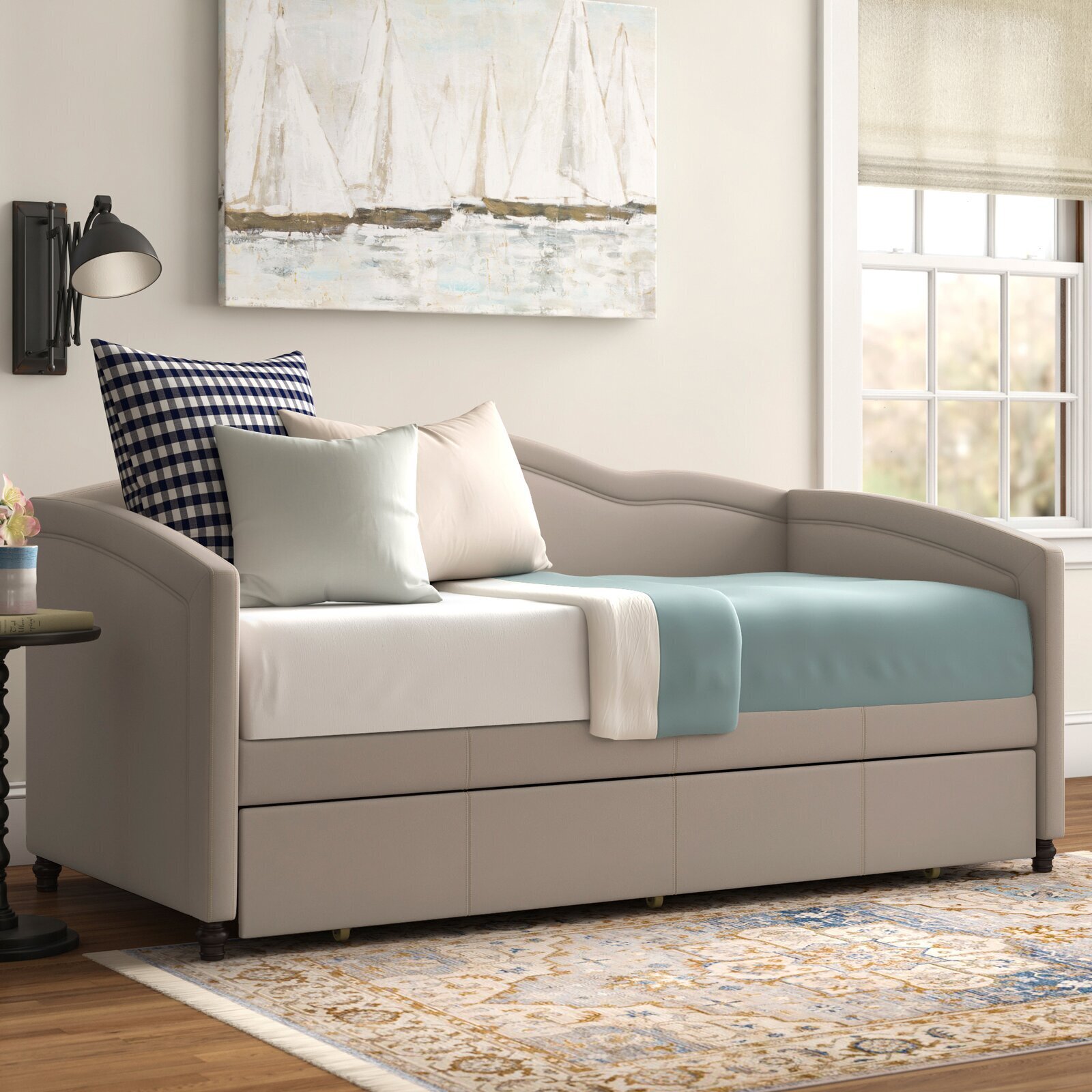 Upholstered Daybed with Trundle