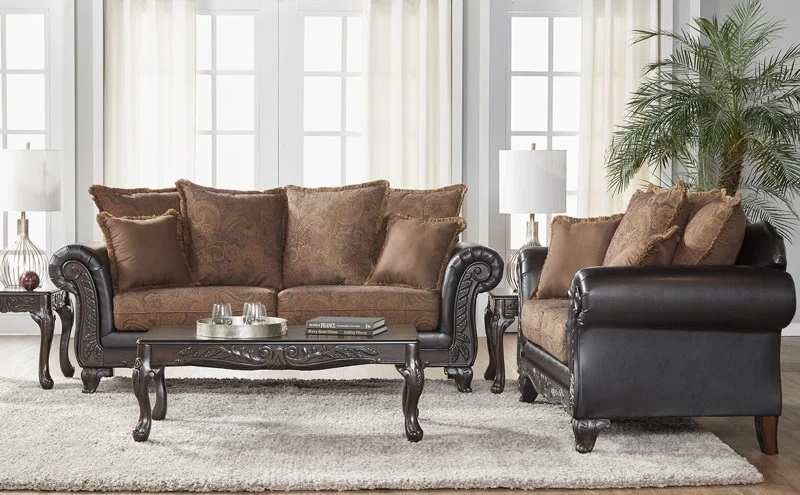 Upholstered Mediterranean Lounge Sofa