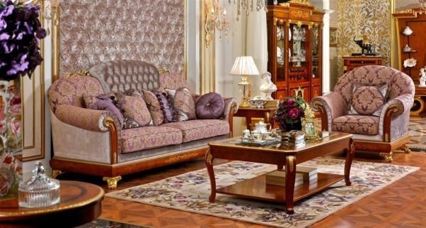 Upholstered Mediterranean Sofa