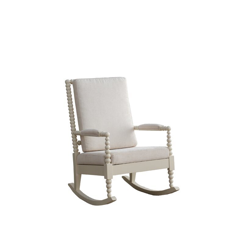 Upholstered wooden rocking chair nursery