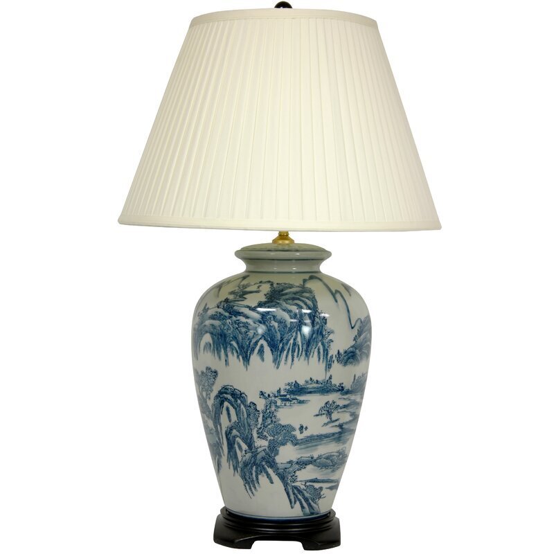 Vase Shaped Antique Chinese Lamp