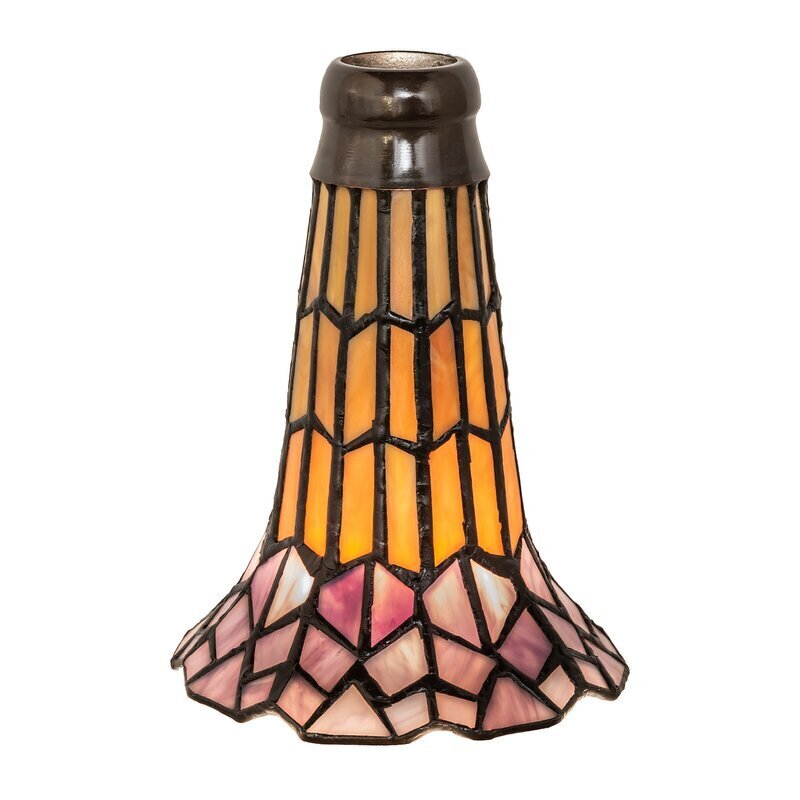 Vase Shaped Novelty Glass Painted Lamp Shade