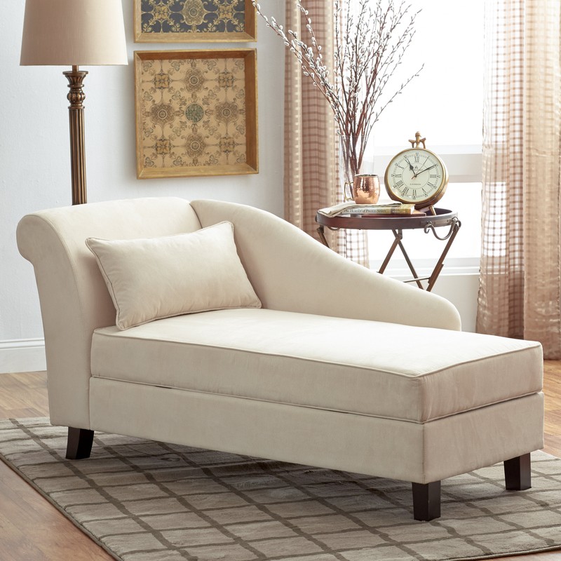Verona One Left-Arm Chaise Flared Arms Chaise Lounge with Storage