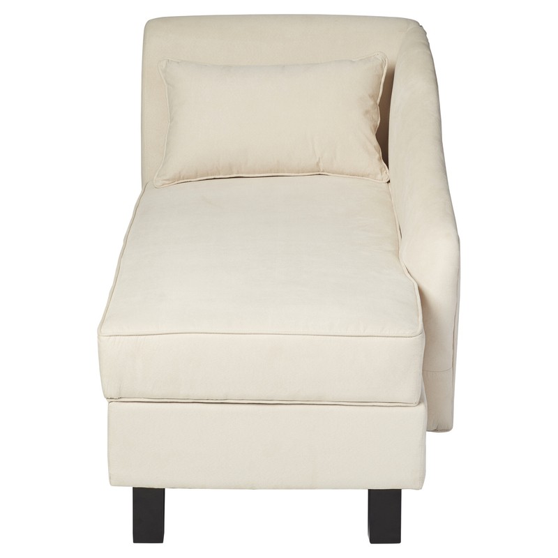Verona One Left-Arm Chaise Flared Arms Chaise Lounge with Storage