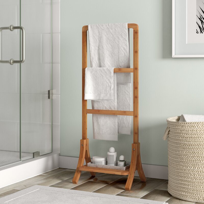 Versatile Imitation Teak Towel Stand