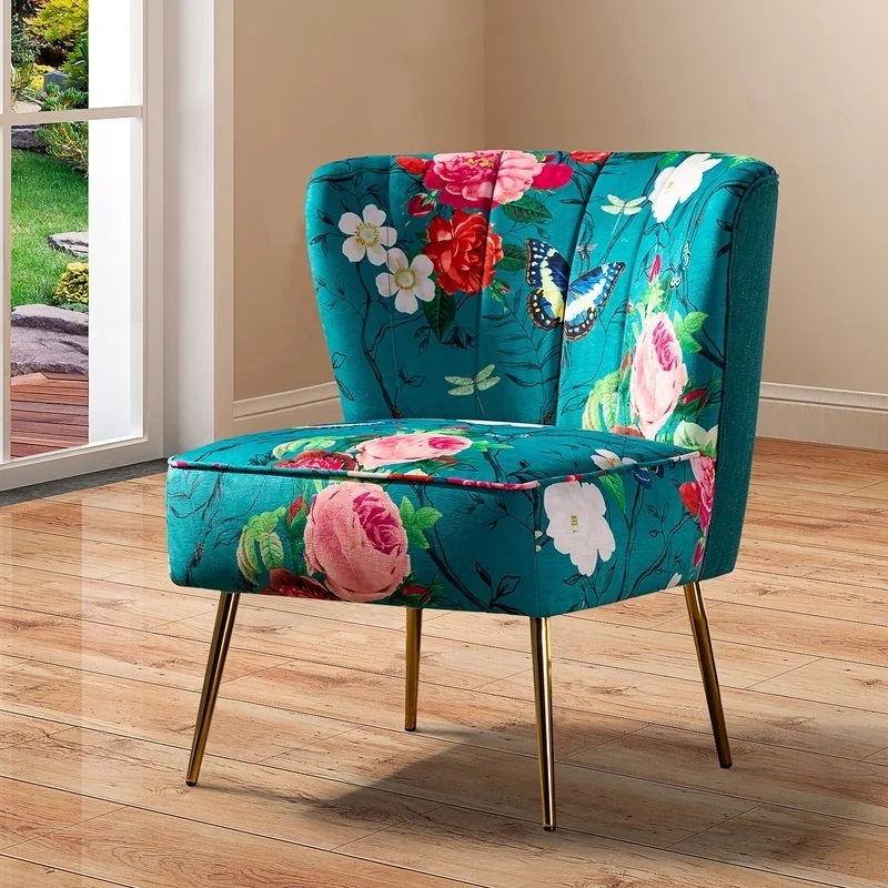 Vibrant Floral Upholstered Chair