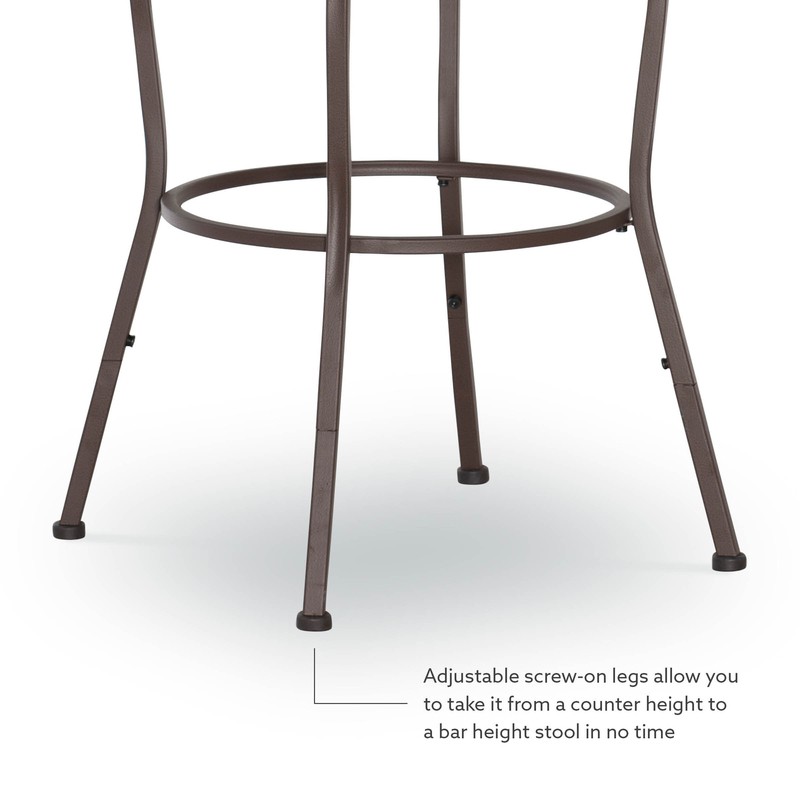 Vinciguerra Adjustable Height Swivel Bar Stool