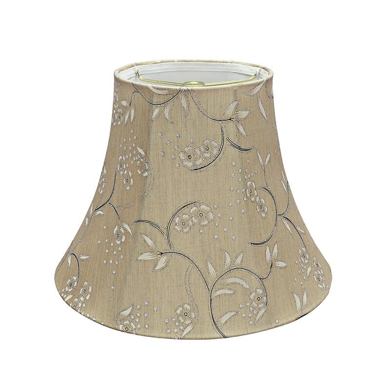 Vintage Bell Shaped Stiffel Lampshades with Floral Print 