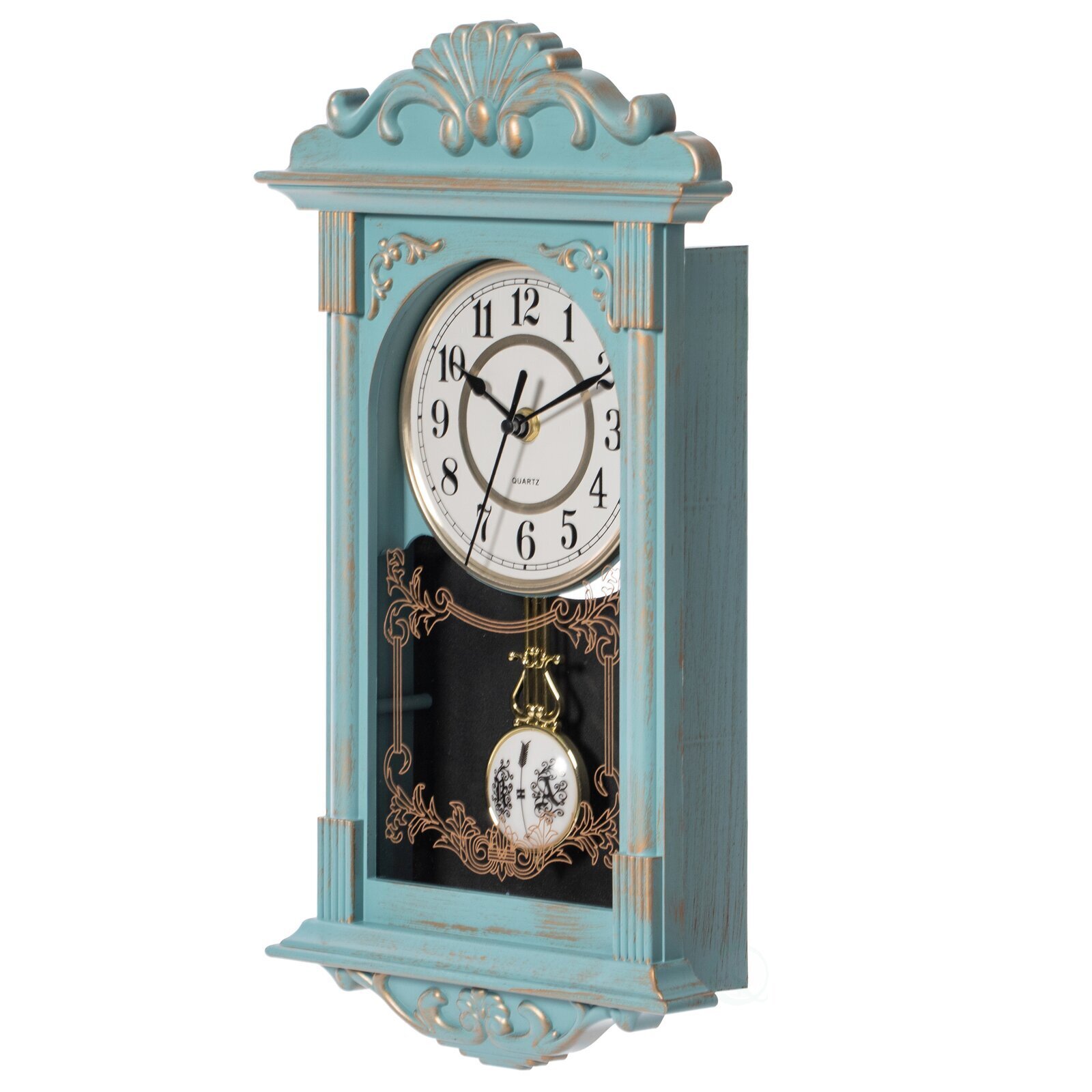 Vintage Blue French Style Wall Clock
