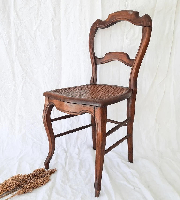 Vintage French cane chair