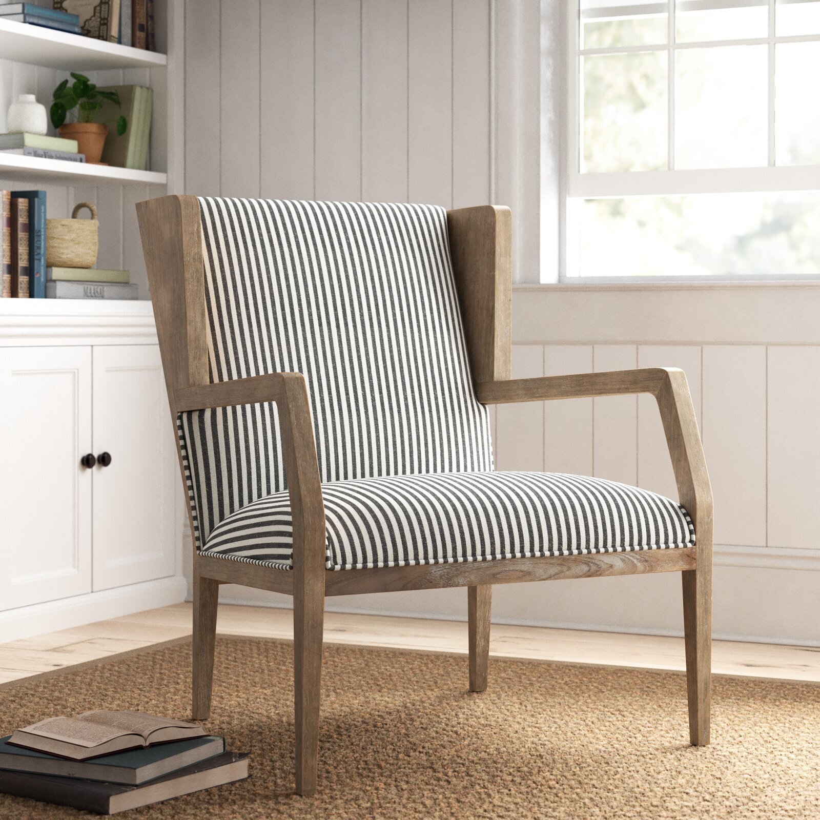 Vintage Inspired Striped Armchair