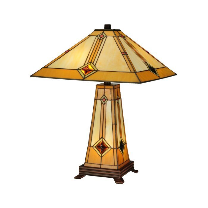 Vintage orange glass lamp