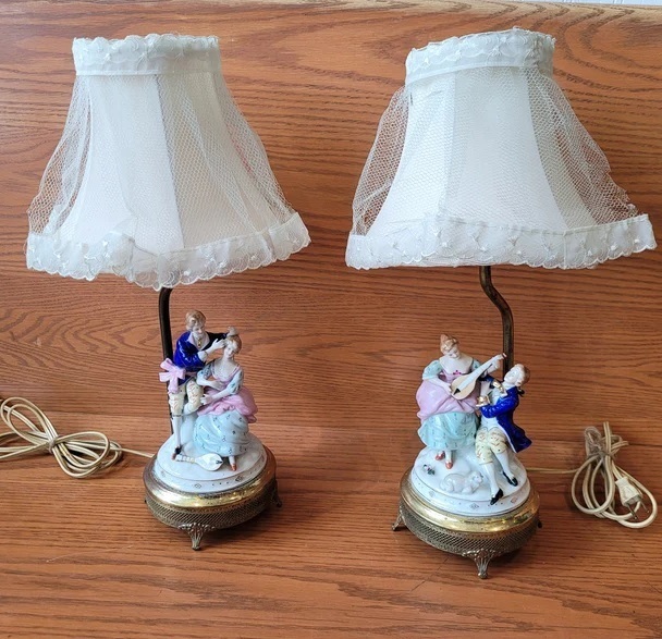 Vintage Porcelain Figurine Lamps
