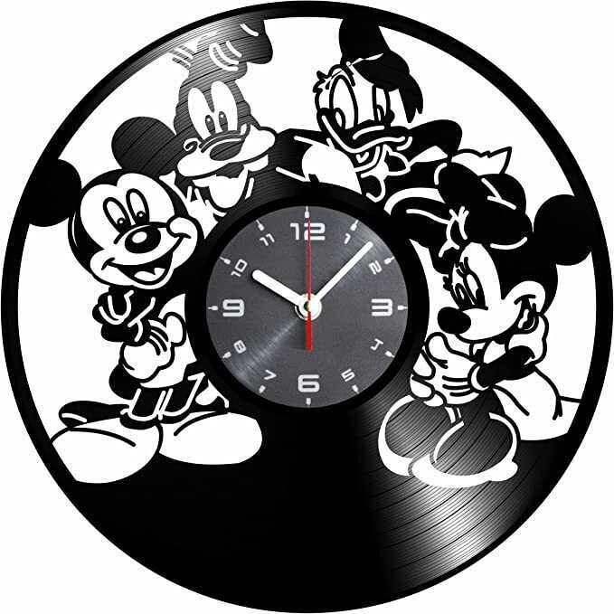 Vintage vinyl mickey mouse clock