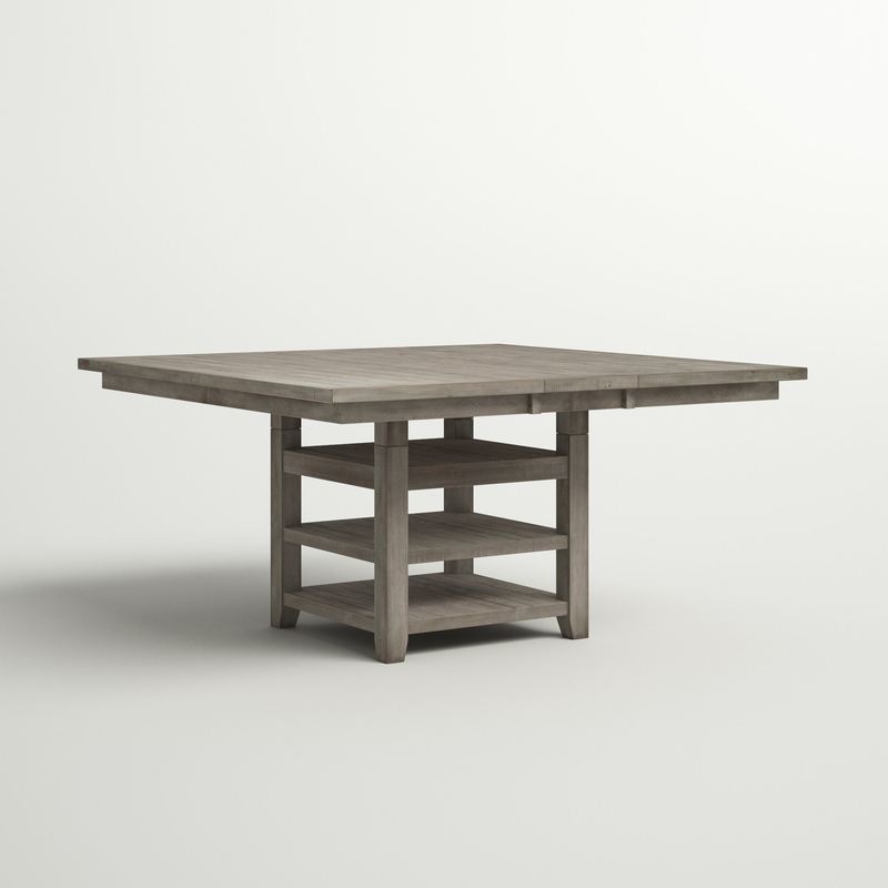 Viviana Extendable Pine Solid Wood Pedestal Dining Table