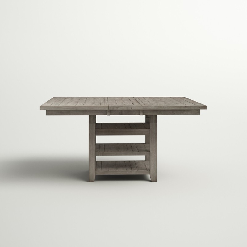 Viviana Extendable Pine Solid Wood Pedestal Dining Table