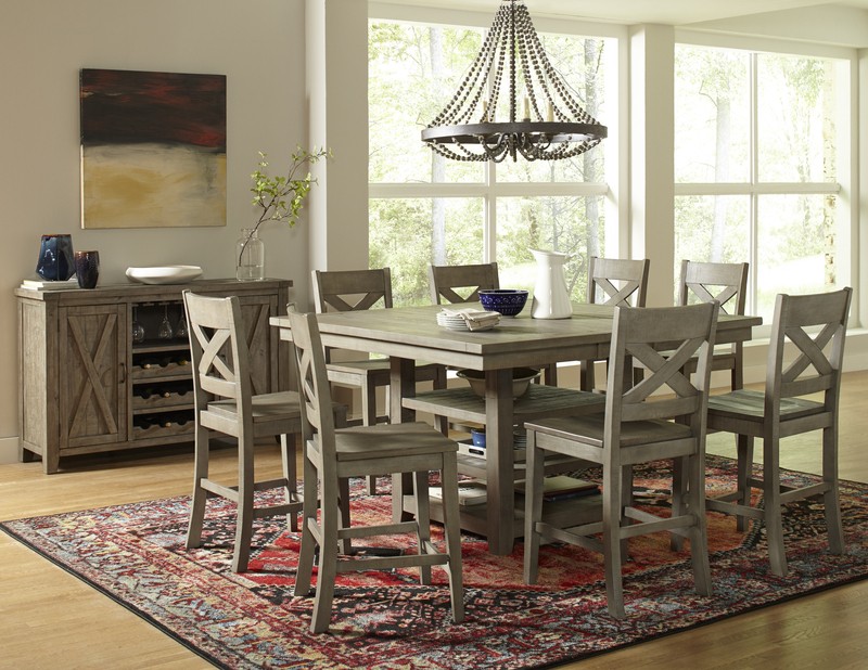 Viviana Extendable Pine Solid Wood Pedestal Dining Table
