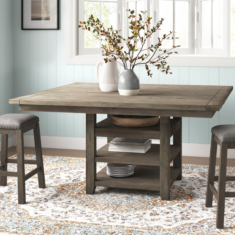 Viviana Extendable Pine Solid Wood Pedestal Dining Table