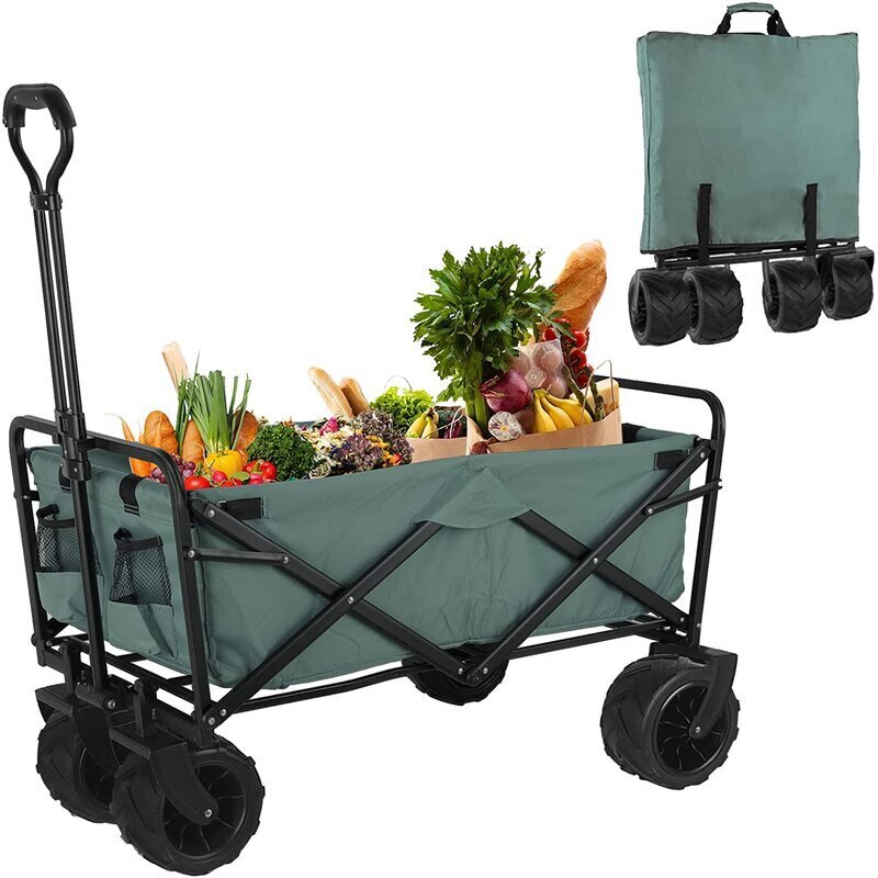 Wagon style Shopping Cart With Rubber Wheels