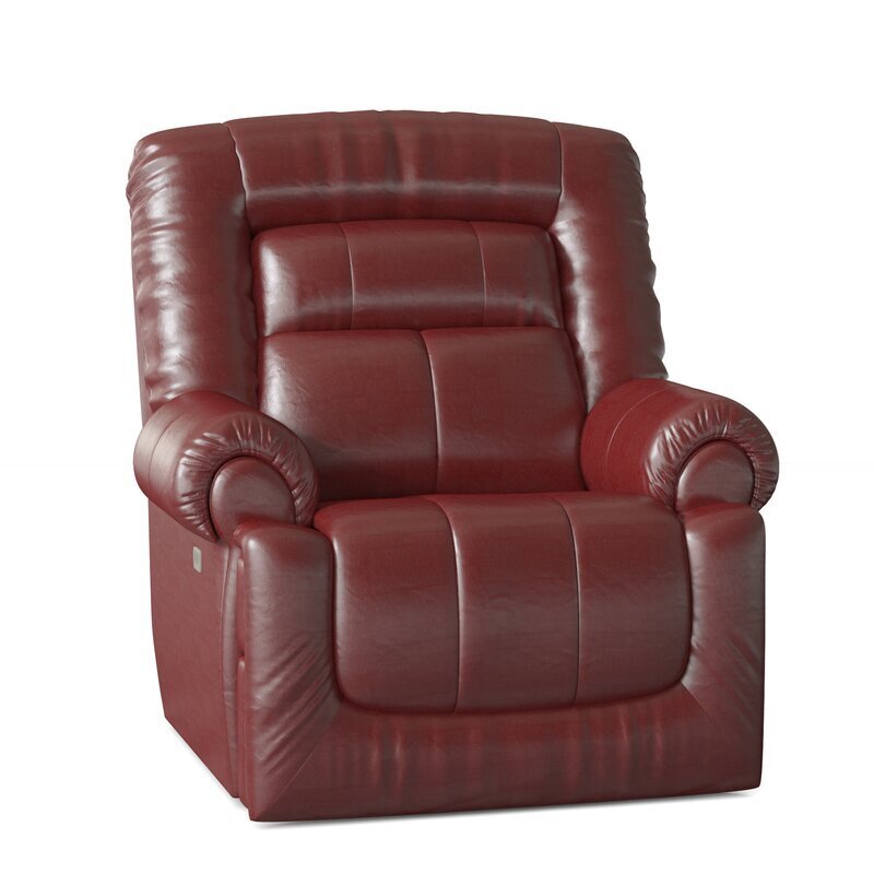 Wall Hugger Red Leather Recliner Chair