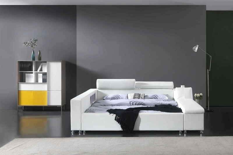 Waylen Upholstered Low Profile Storage Platform Bed