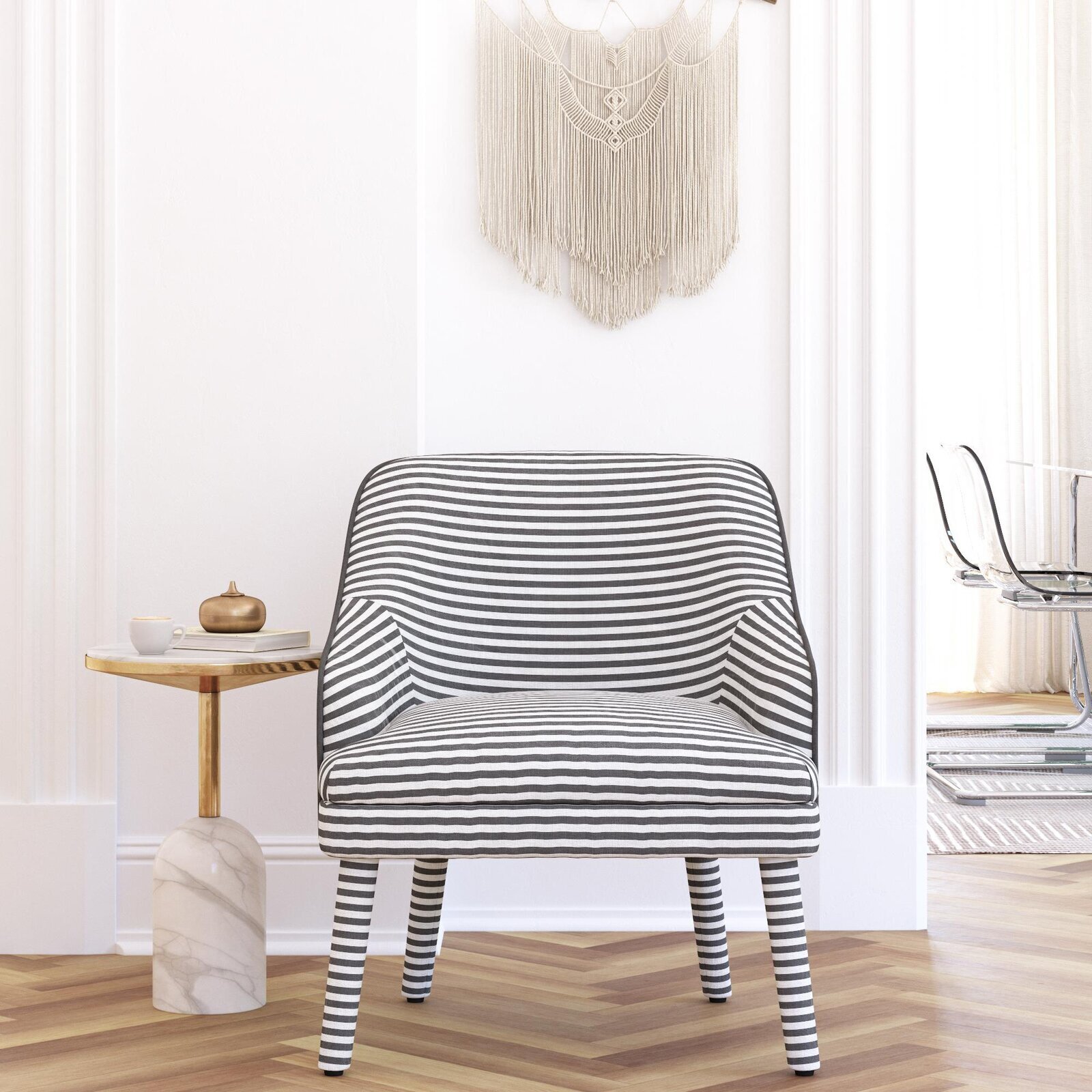 Whimsical Armchair Striped