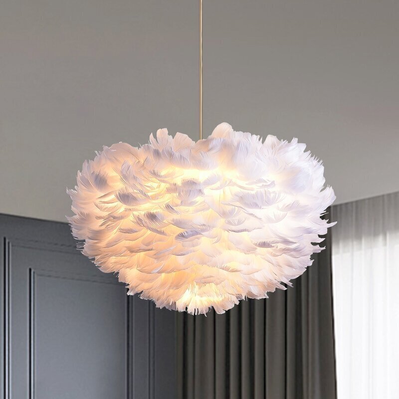 Whimsical Lighting With Feathers