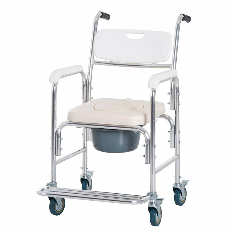 White aluminum chair for disabled adults
