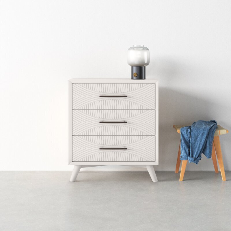 White cabinet with drawers