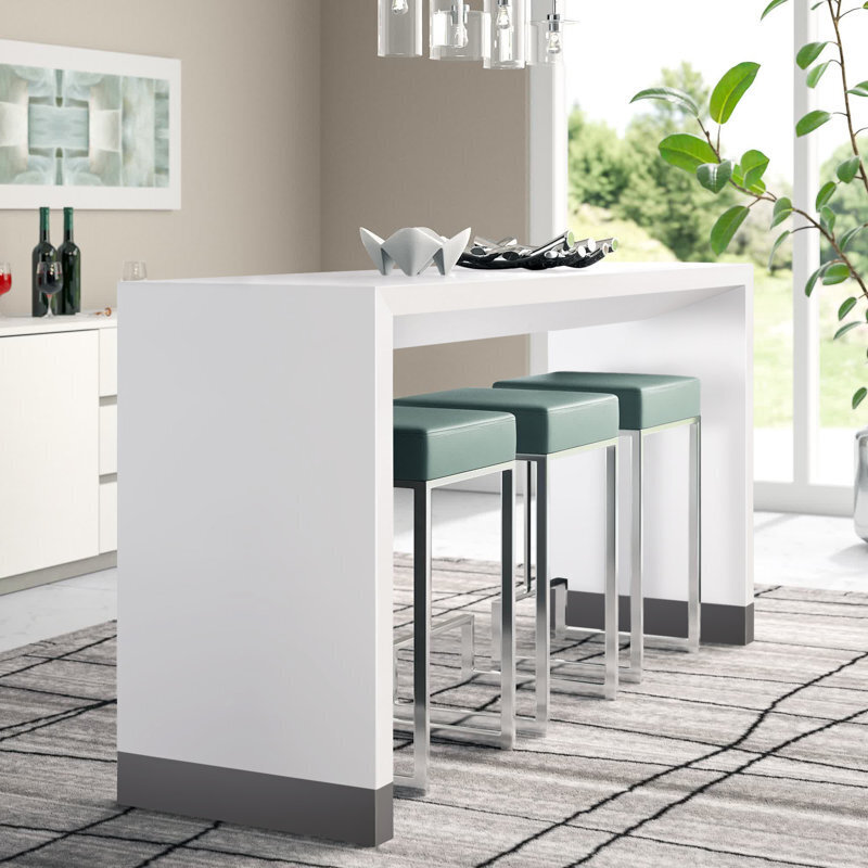 White Counter Height Contemporary Table
