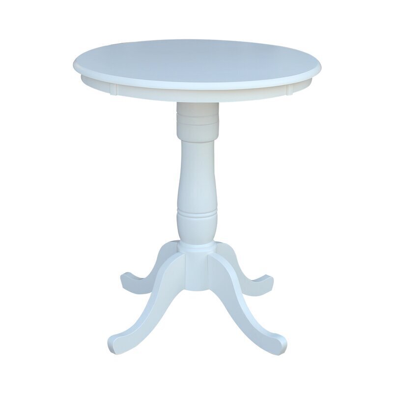 White Counter Height Pedestal Table