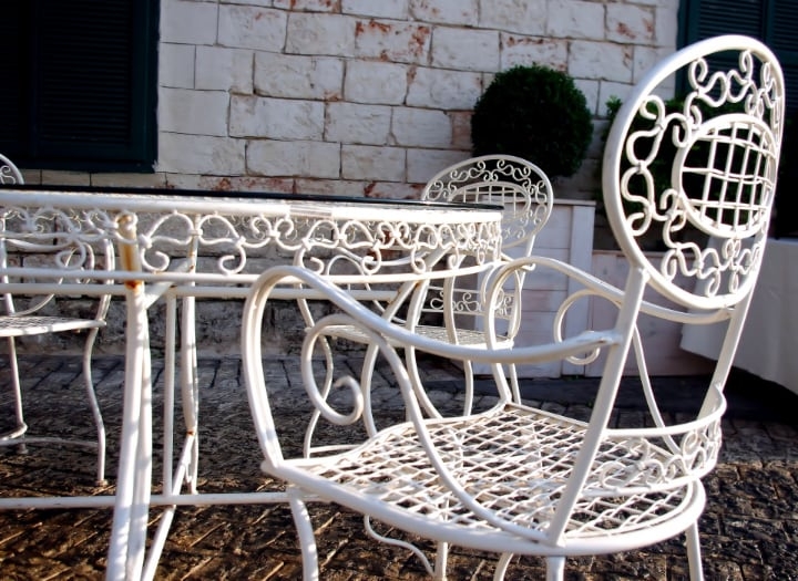 white painted metal garden furniture white painted metal garden furniture