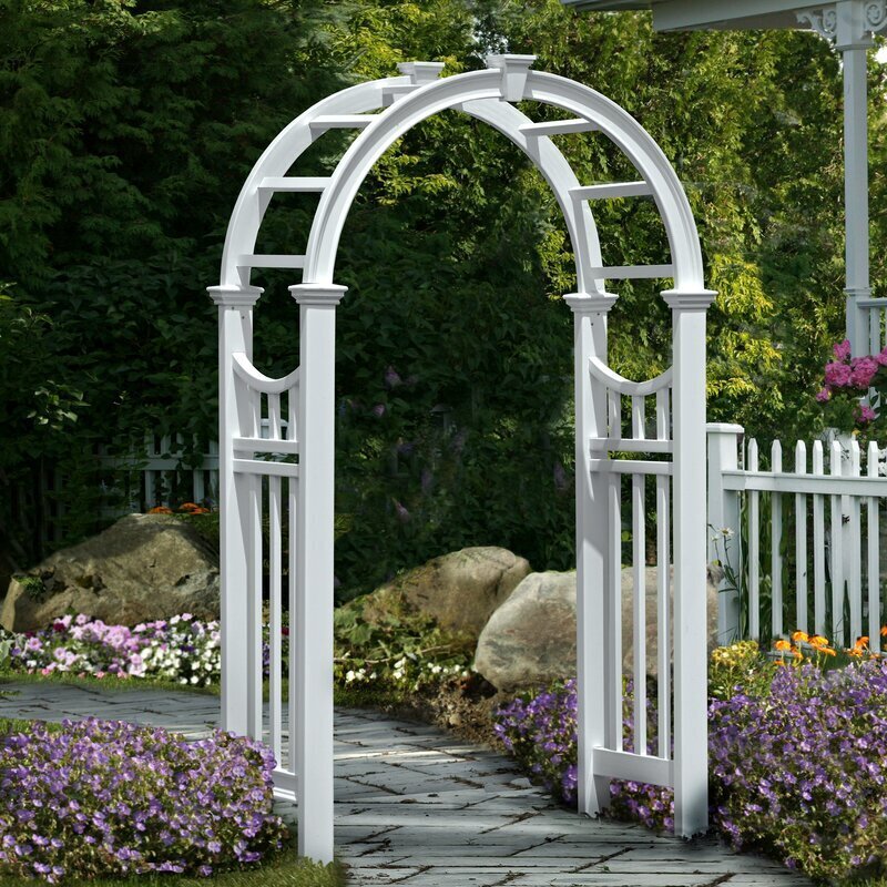 White Vinyl Sturdy Garden Arch