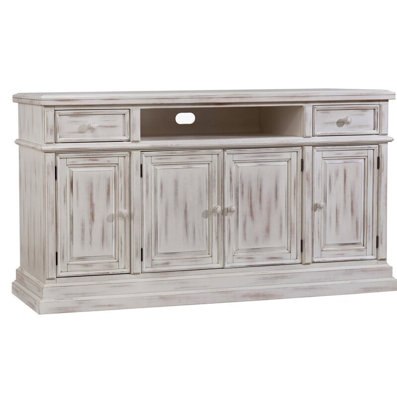 Whitewashed Cottage Style Tv Stand