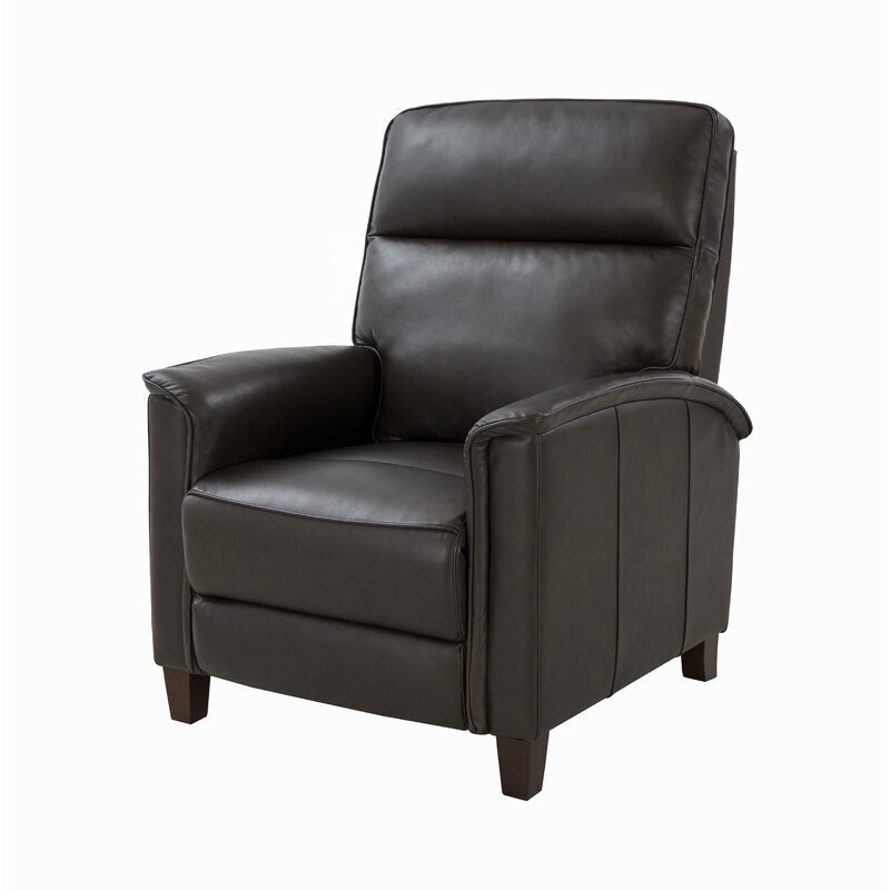 Wide Genuine Leather Power Recliner