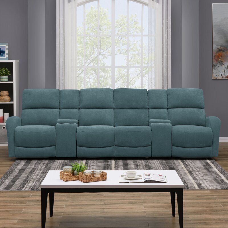 Wide Home Theater Sofa With Storage