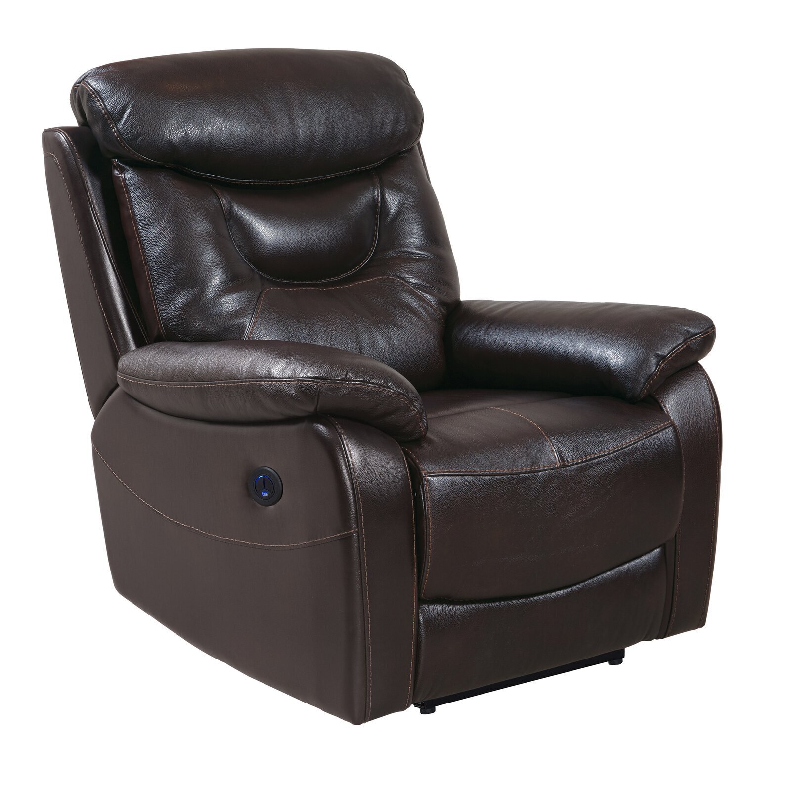Wide Leather Recliner Modern