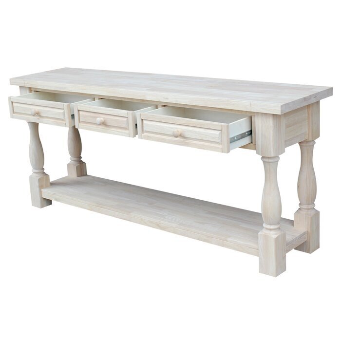 Wide Wood Console Table