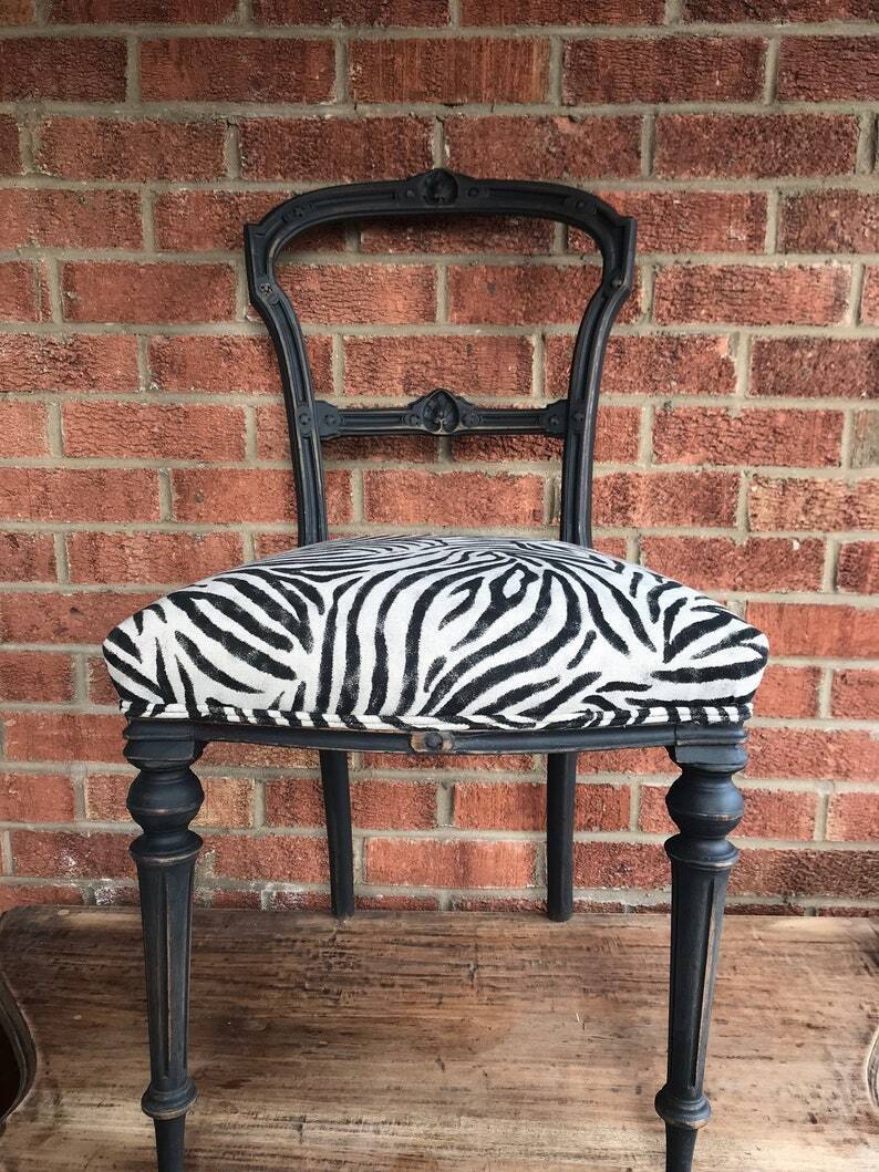 Wide Zebra Bedroom Chair