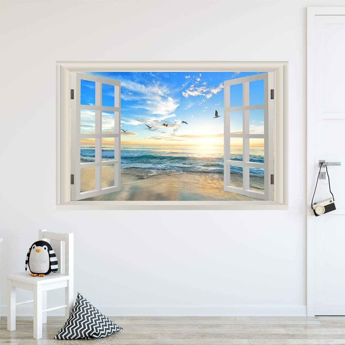 Window Frame With Sunset Beach