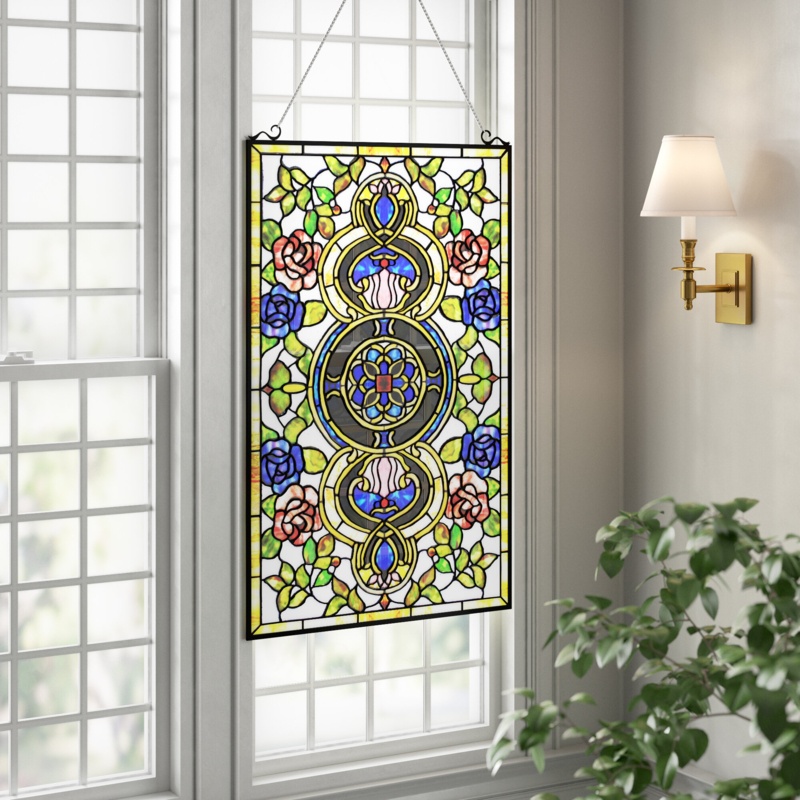 Stained Glass-Inspired Decorative Window Panel