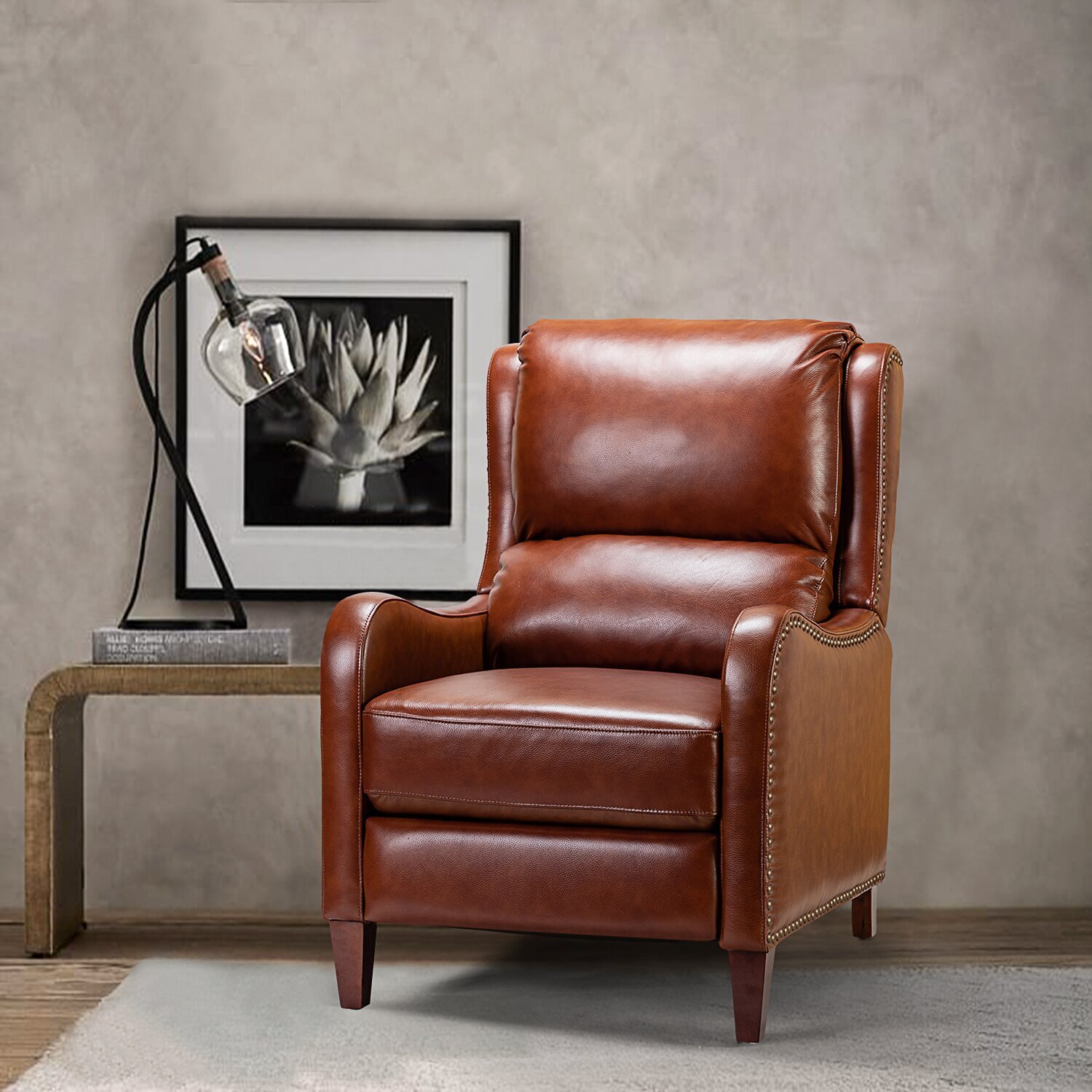 Wingback Modern Leather Recliner