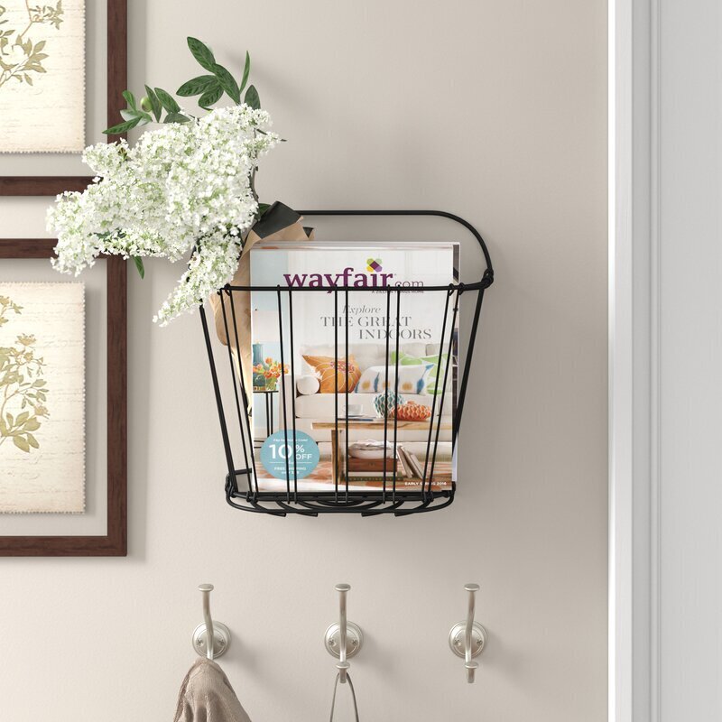 Wire Wall Mounted Magazine Rack for Bathrooms