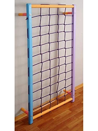 Wooden Indoor Foldable Climbing Playset | Playground for Kids | Gym Sets Up with Hammock Climbing Ladder Swing Slide and Rings (Colored)
