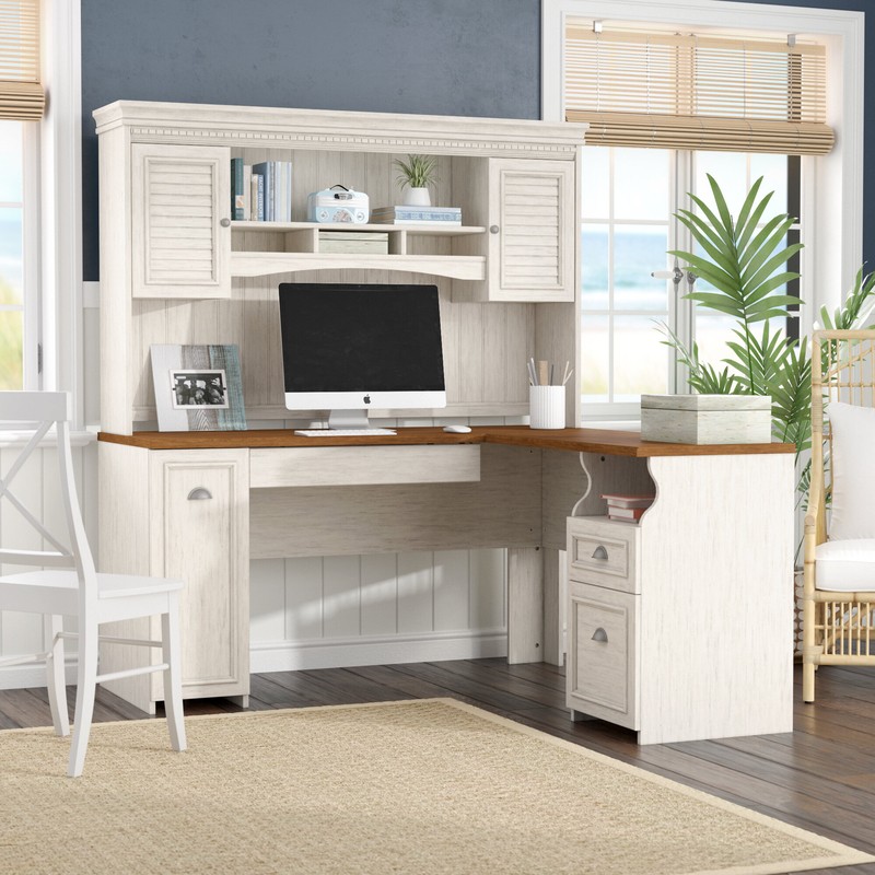 Worthland L-Shape Executive Desk with Hutch